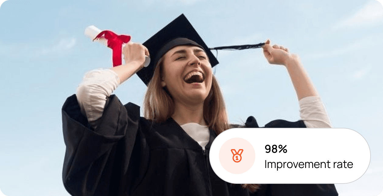 ComboTutors Academy student celebrating graduation