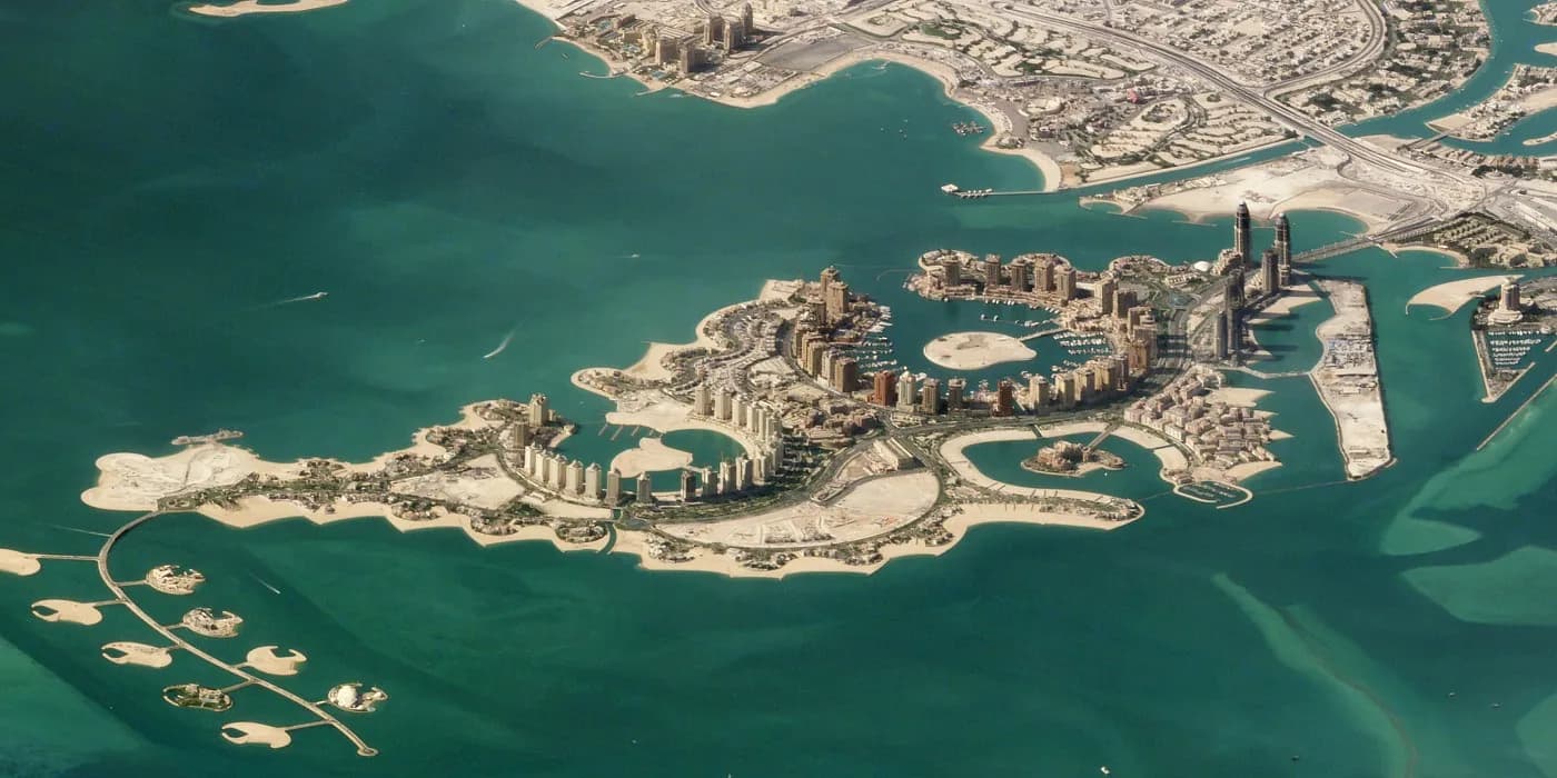 The Pearl-Qatar marina and Porto Arabia view
