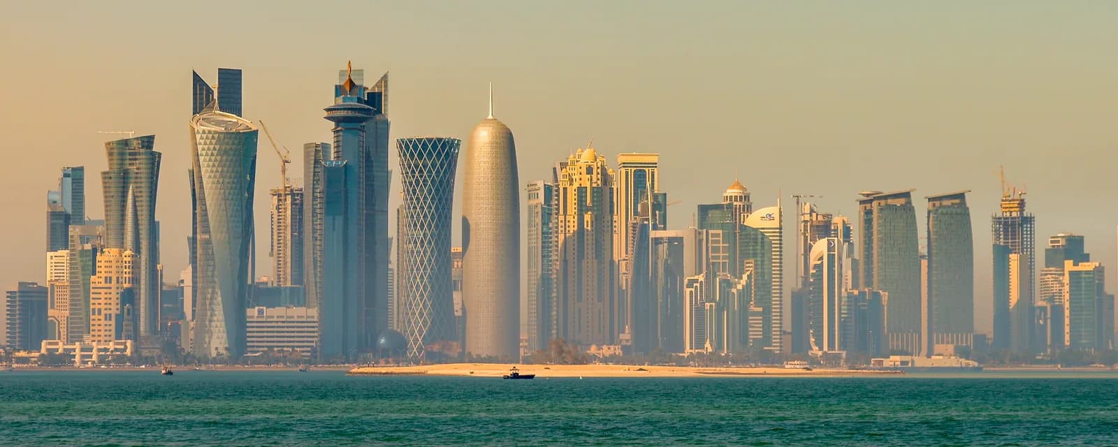 West Bay skyline and Doha Corniche view